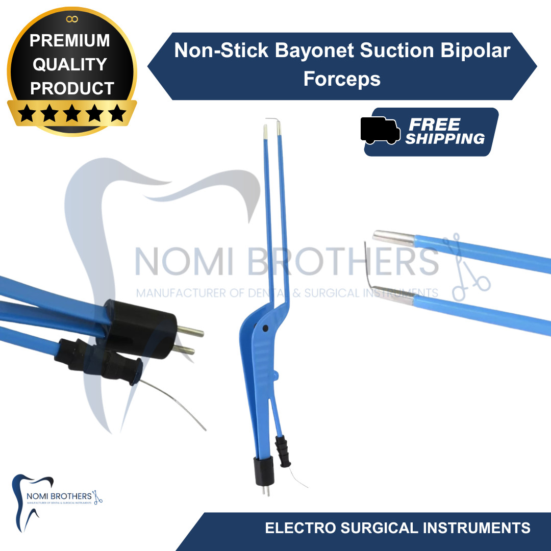 Reusable Non-Stick Bipolar Bayonet Suction Irrigation Forceps Surgical Instrumen