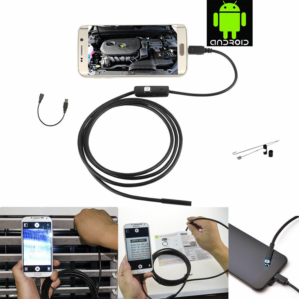 7mm Cam Endoscope Waterproof Inspection Camera Borescope for Android Phone IP67