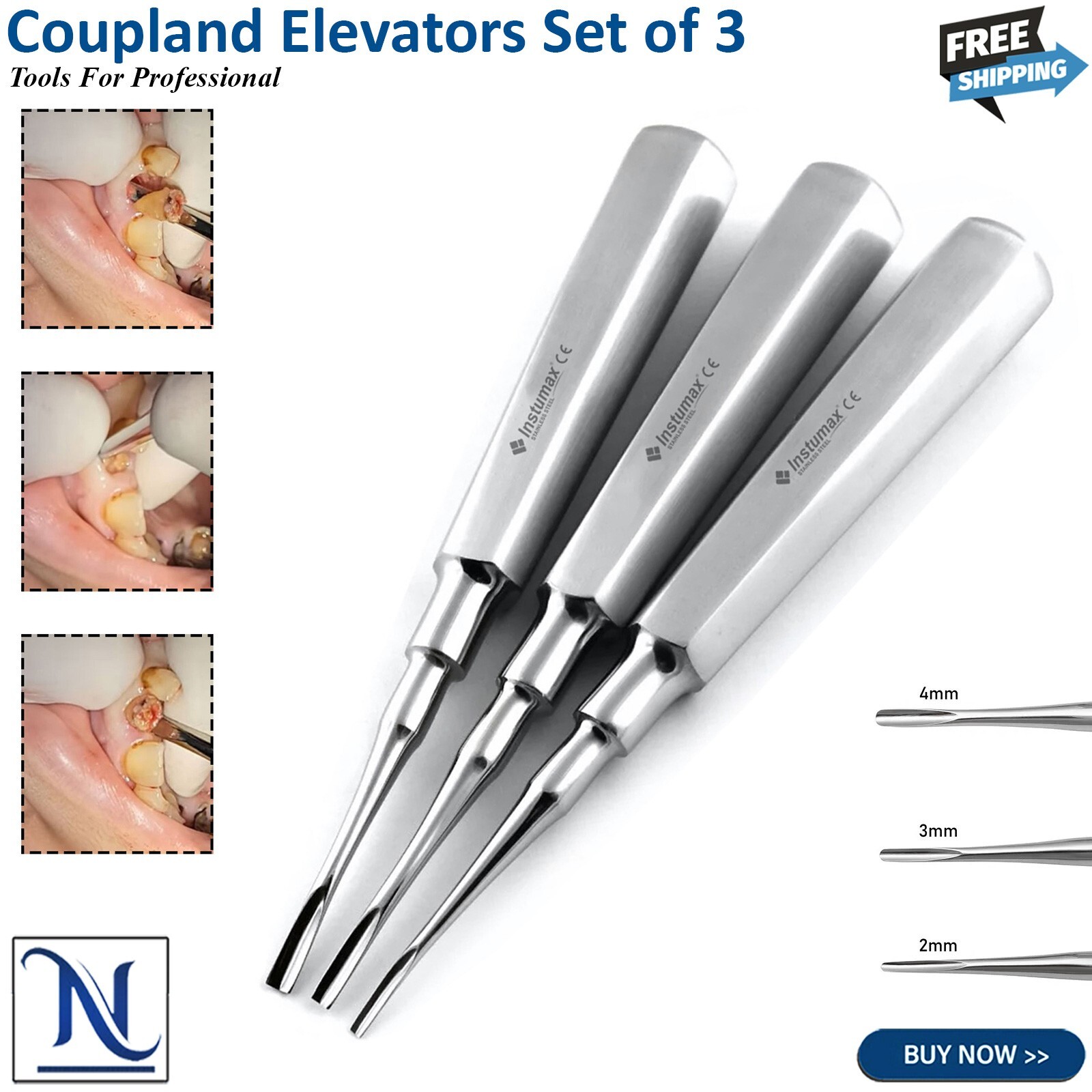 12Pcs Dental Elevators Oral Surgery Instruments Forceps Lucas Curettes Syringe