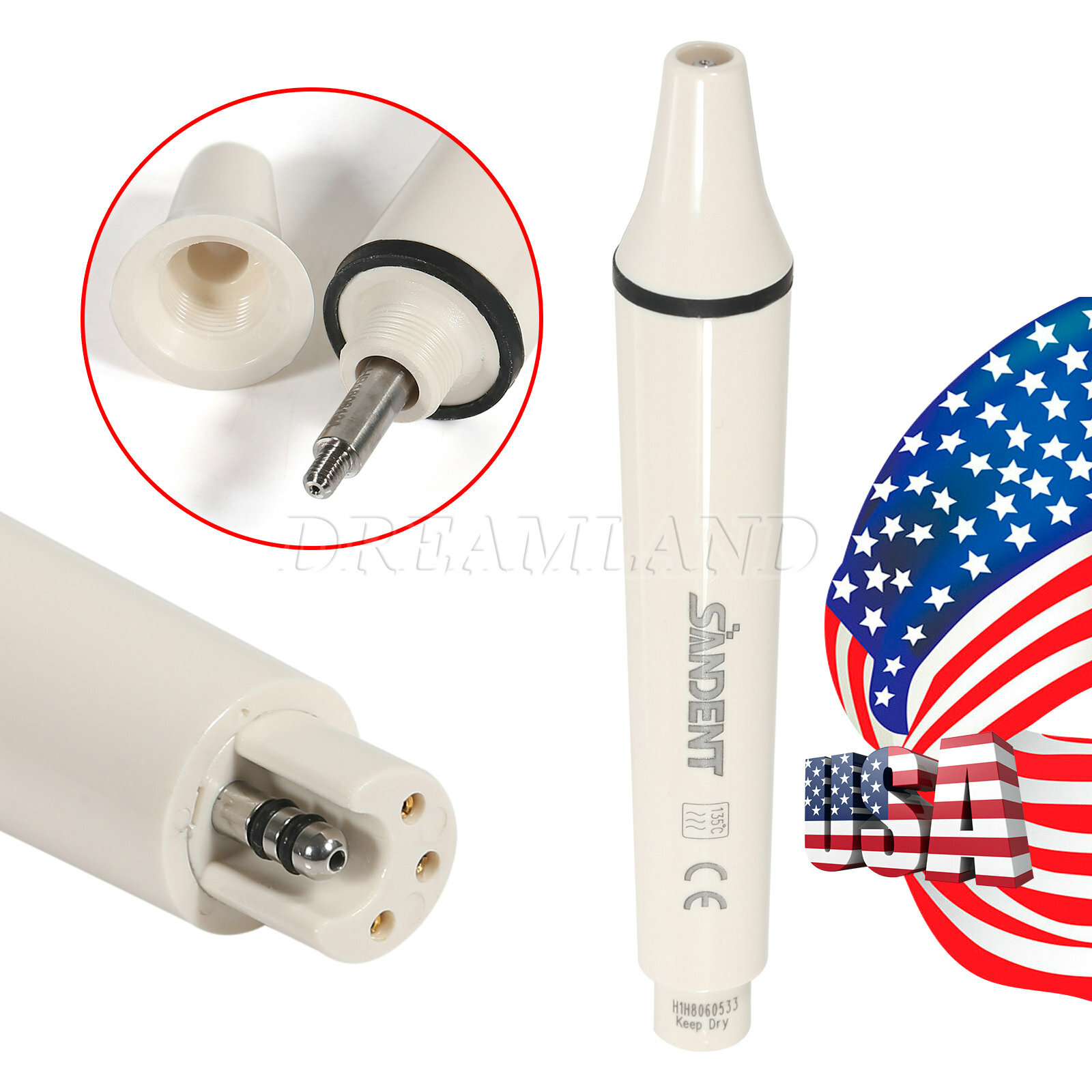 1-3PCS Dental Ultrasonic Scaler Detachable Handpiece For EMS Cavitron FDA tips
