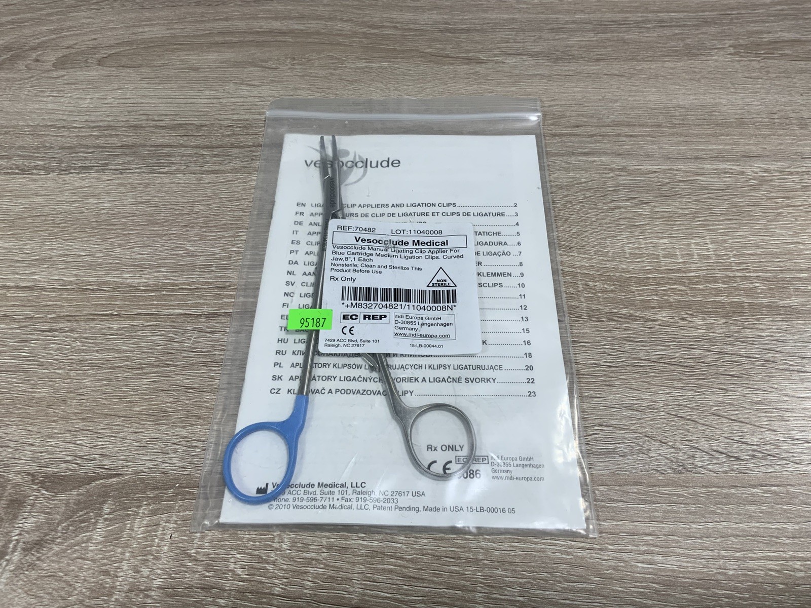 Symmetry 70482 Vesocclude Ligation Clip