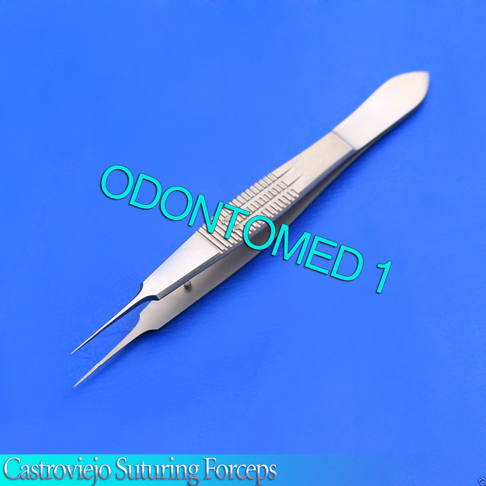 Ophthalmic Castroviejo Forceps 4″ Suture 0.5mm Tying Tweezer 1×2 Micro Teeth New