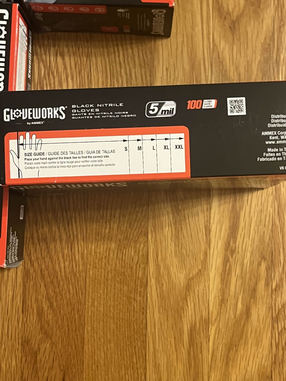 1000 Gloveworks Black Nitrile Gloves 5 Mil LARGE (10×100) • PF-IND • Industrial