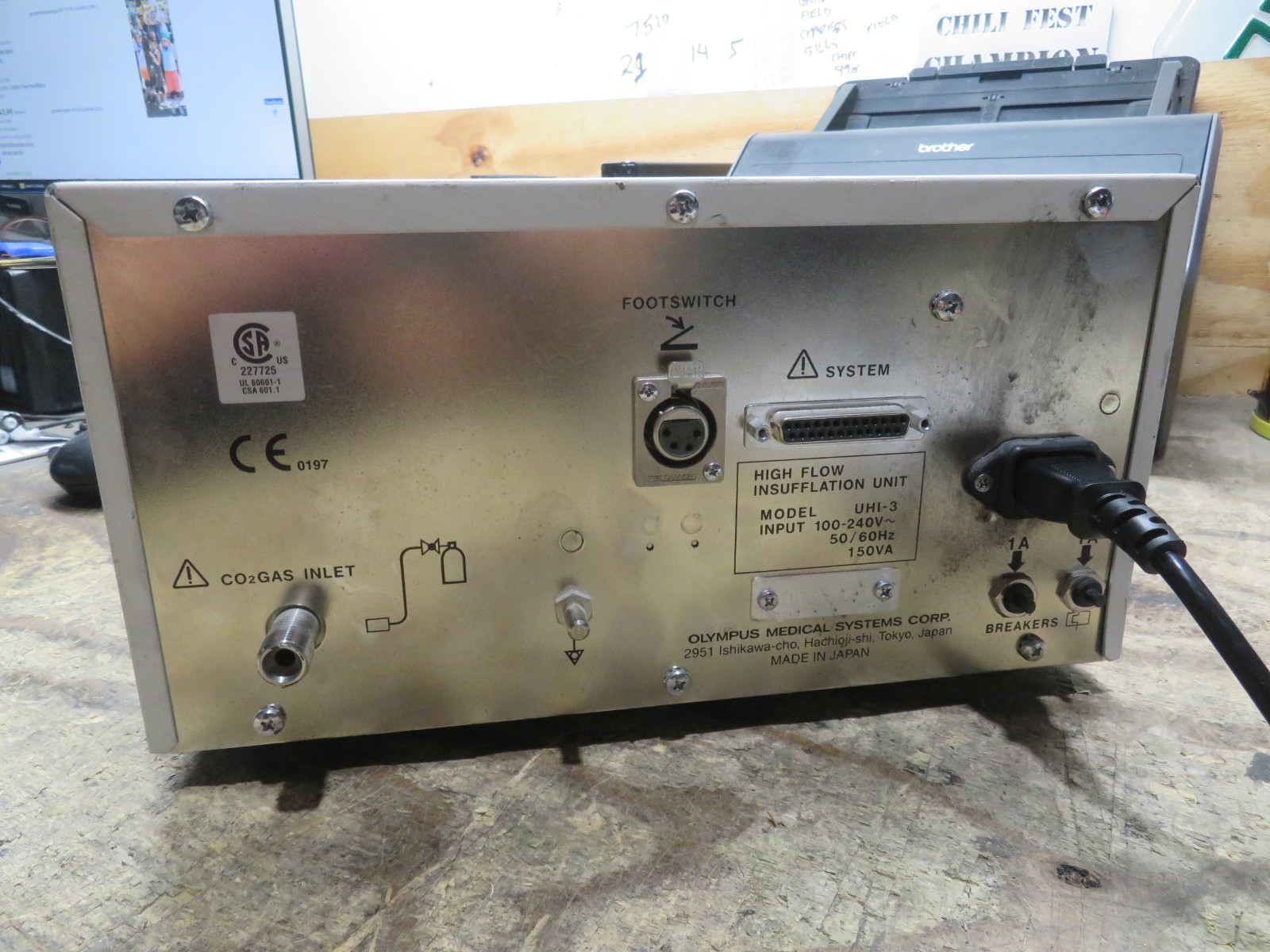 Olympus UHI-3 High Flow Insufflation Unit UHI-3 Insufflator Power Tested