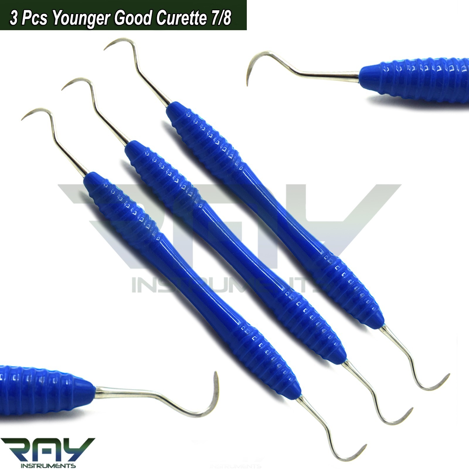 Dental Younger Good Curettes 7/8 Silicon Handle Periodontal Double Ended Scaler
