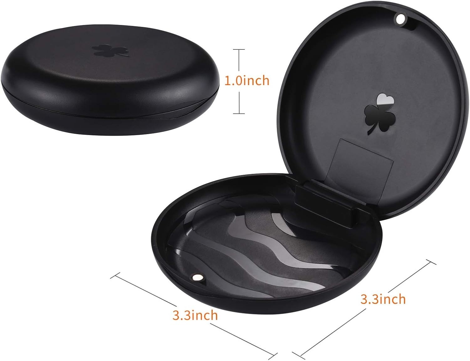 Durable Black Orthodontic Retainer Cases – Lockable & Easy to Clean (2 Pack)
