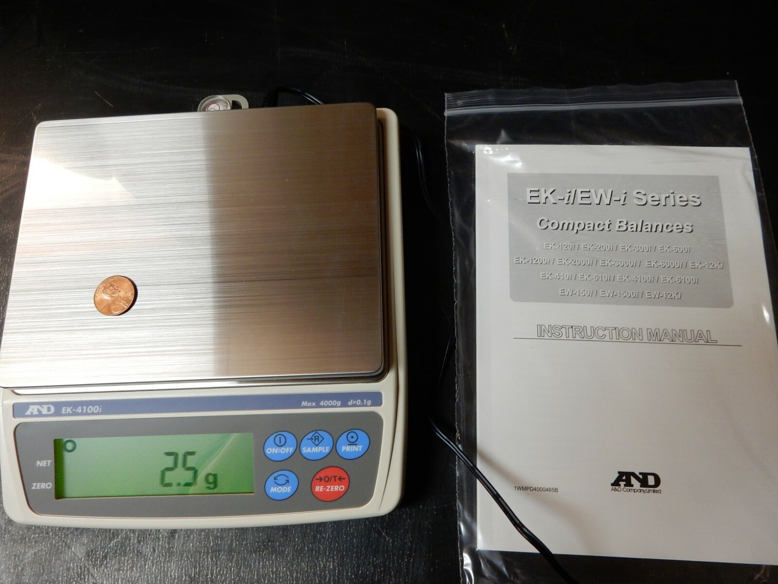 DIGITAL SCALE, EVEREST, EK-4100 I, UNUSED CONDITION, 4000 GRAM CAPACITY