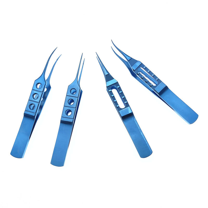 85mm Titanium Tying Forcep Curved / straight ophthalmic surgical instrument 1pcs