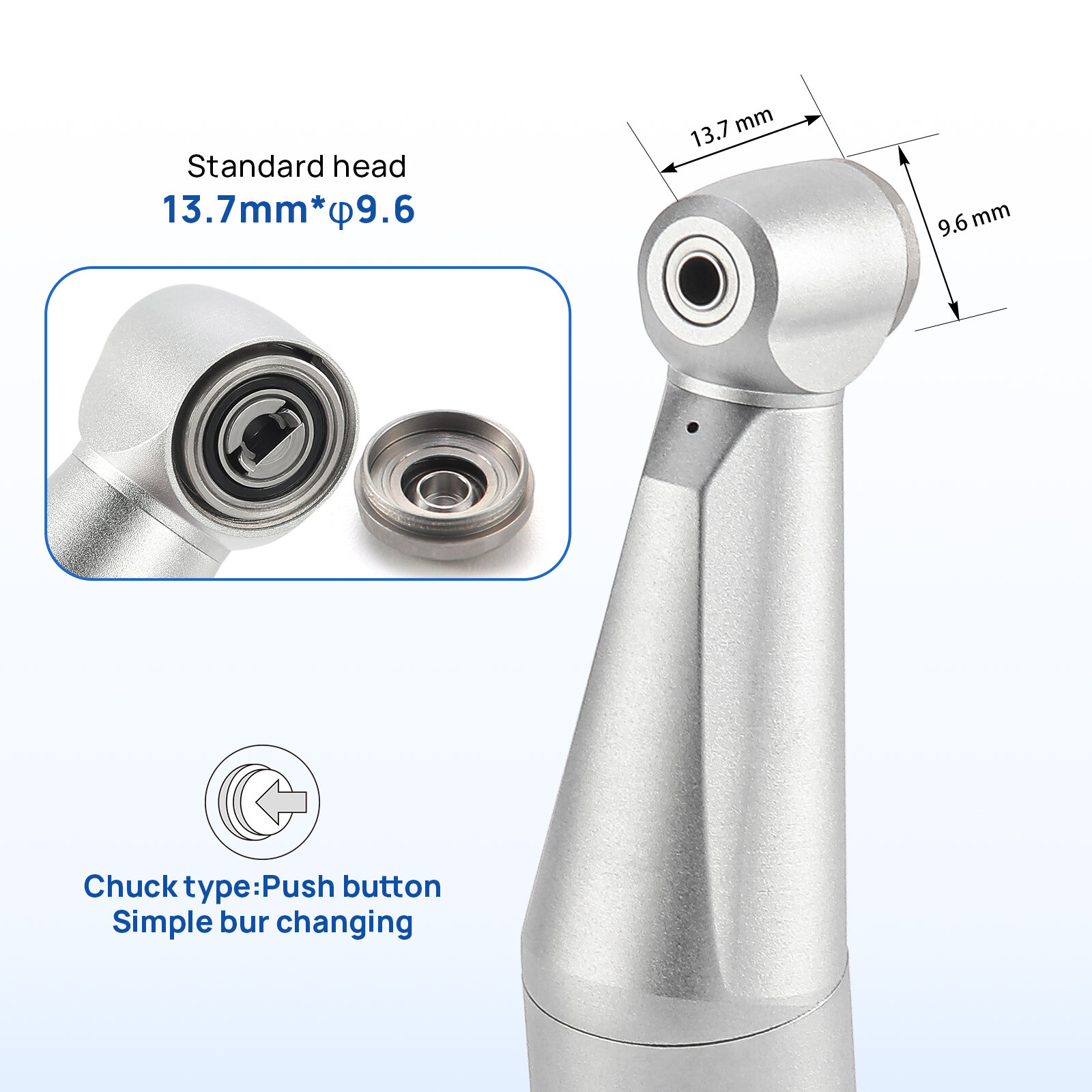 COXO CX235-1B Low Speed Handpiece 1:1 Inner Channel Contra Angle Max40, 000rpm