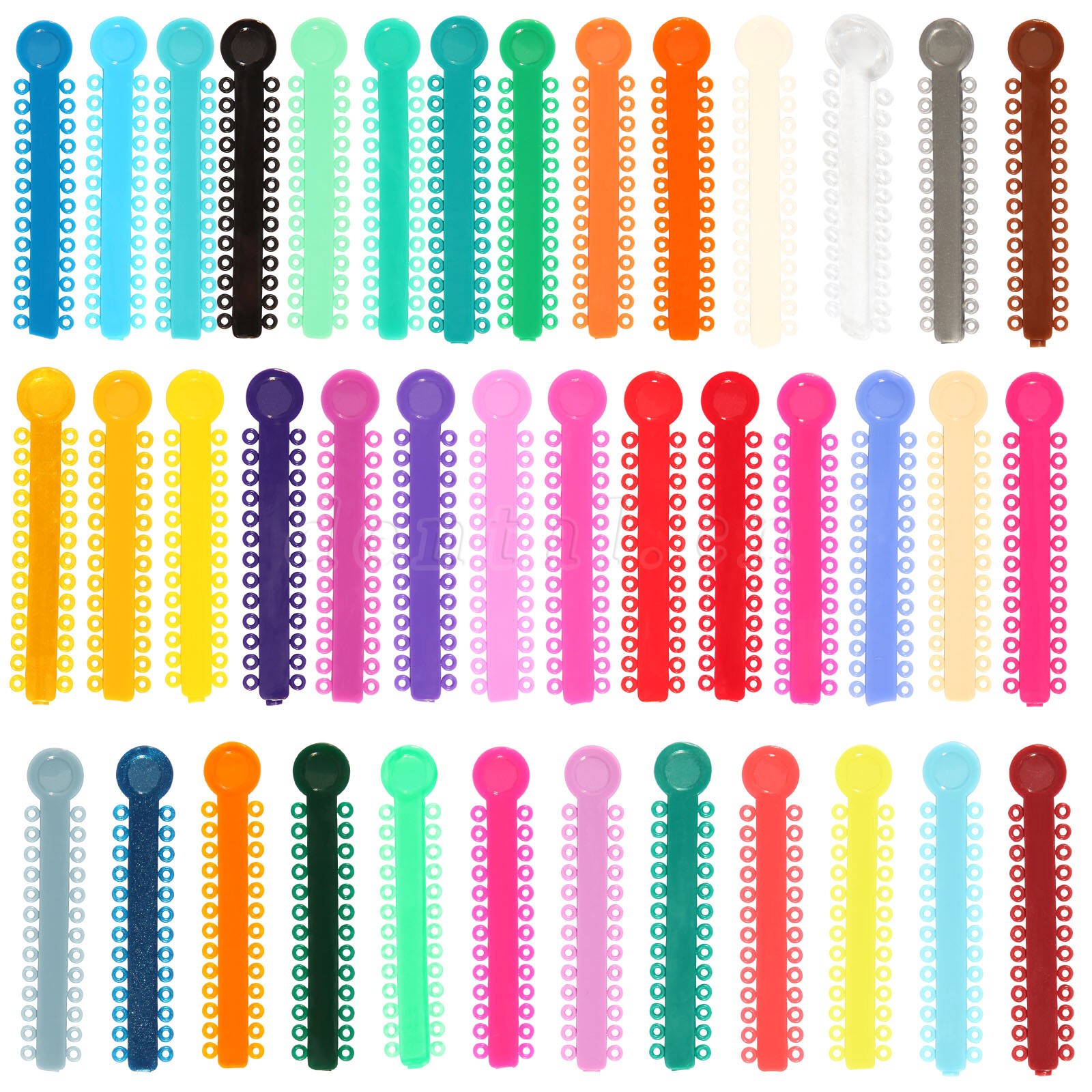 1040Pcs/Bag Ortho Brace Elastic Rubber Bands Ligatures Tie 40 Colors po