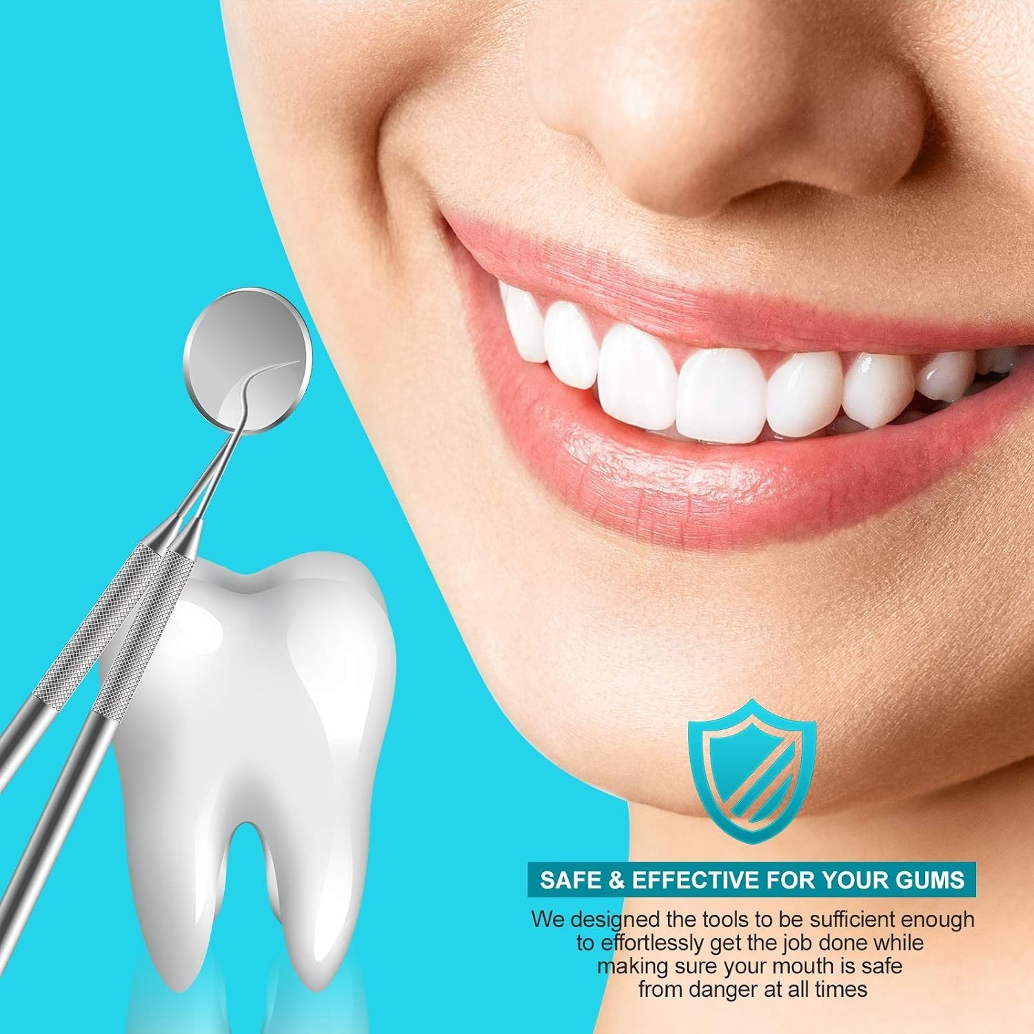 Stainless Steel Dental Kit – 6 Essential Tools for Tartar & Plaque Removal