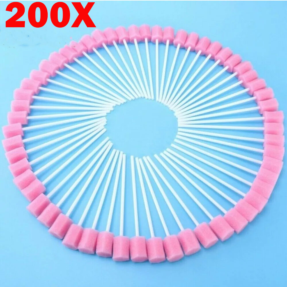 200/400Pcs Disposable Oral Care Cleaning Sponge Sticks Tooth Mouth Swabs US