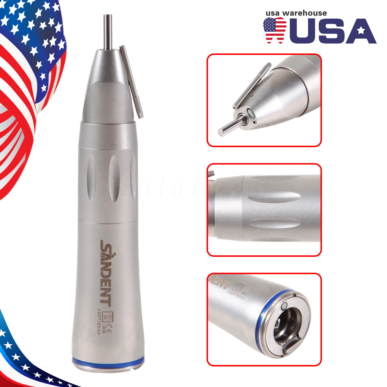 NSK Style Ti-Max X-SG65L Optic External Coolant Straight Handpiece Dental LED