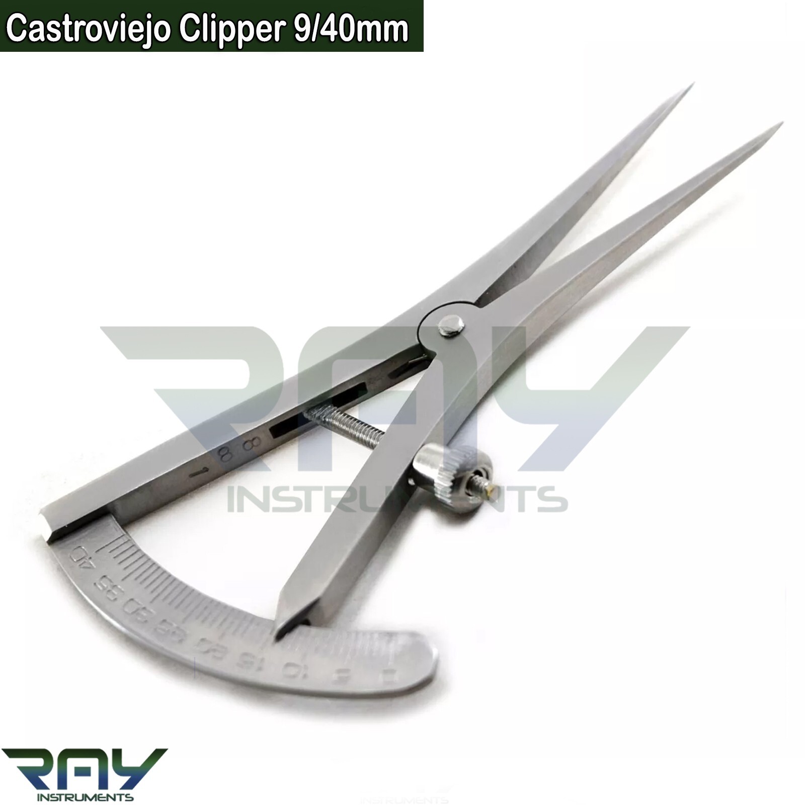 Dental Castroviejo Caliper 9/40mm Orthopedic Implant Tooth Measuring Tools