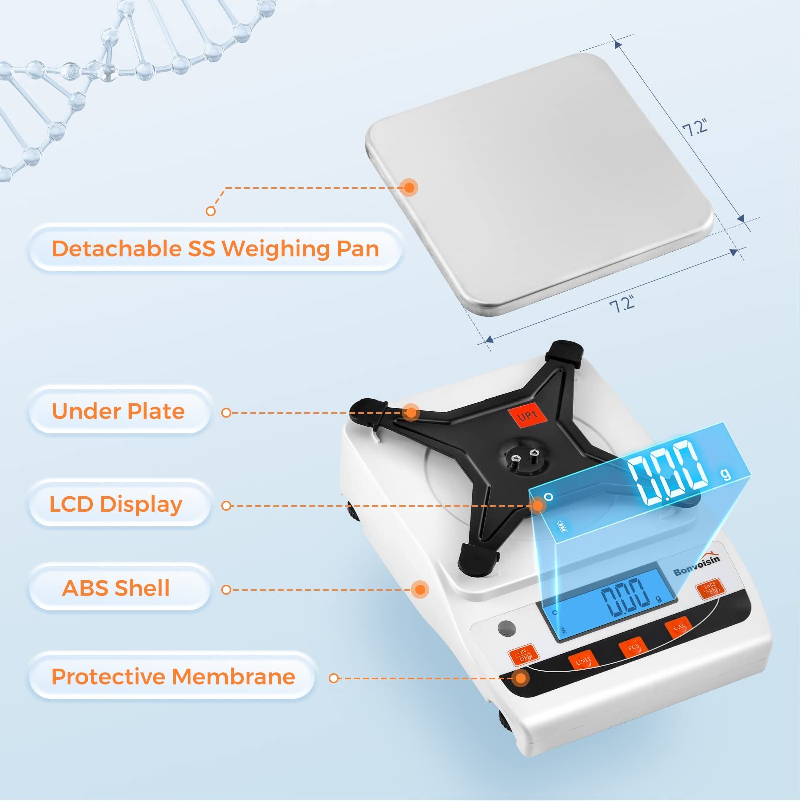 Lab Scale 5000g/0.01g High Precision Laboratory Scientific Scale 0.01 Gram Ac…