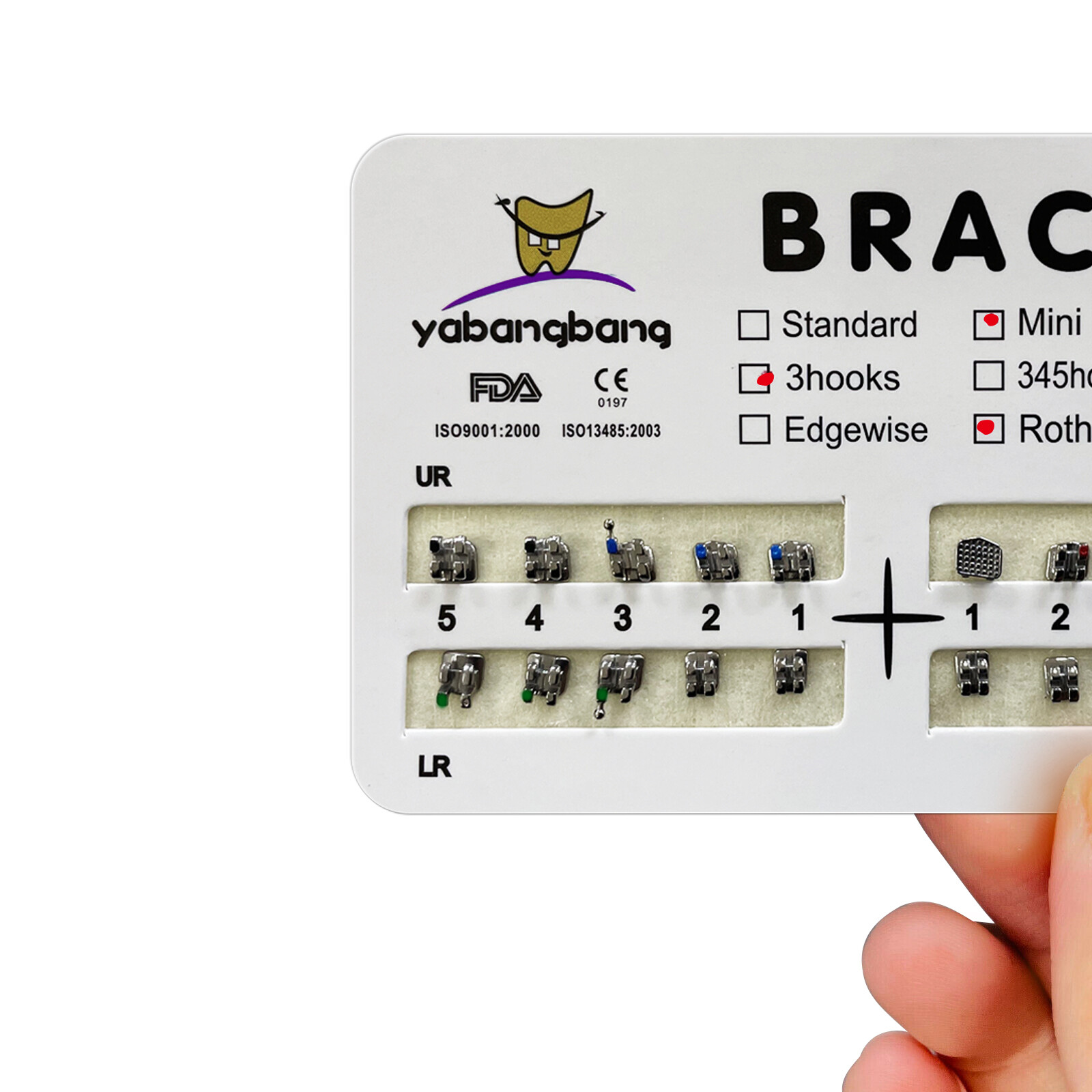 10-100 Packs Dental Orthodontic Brackets Braces Mini Roth .022 Hooks 3