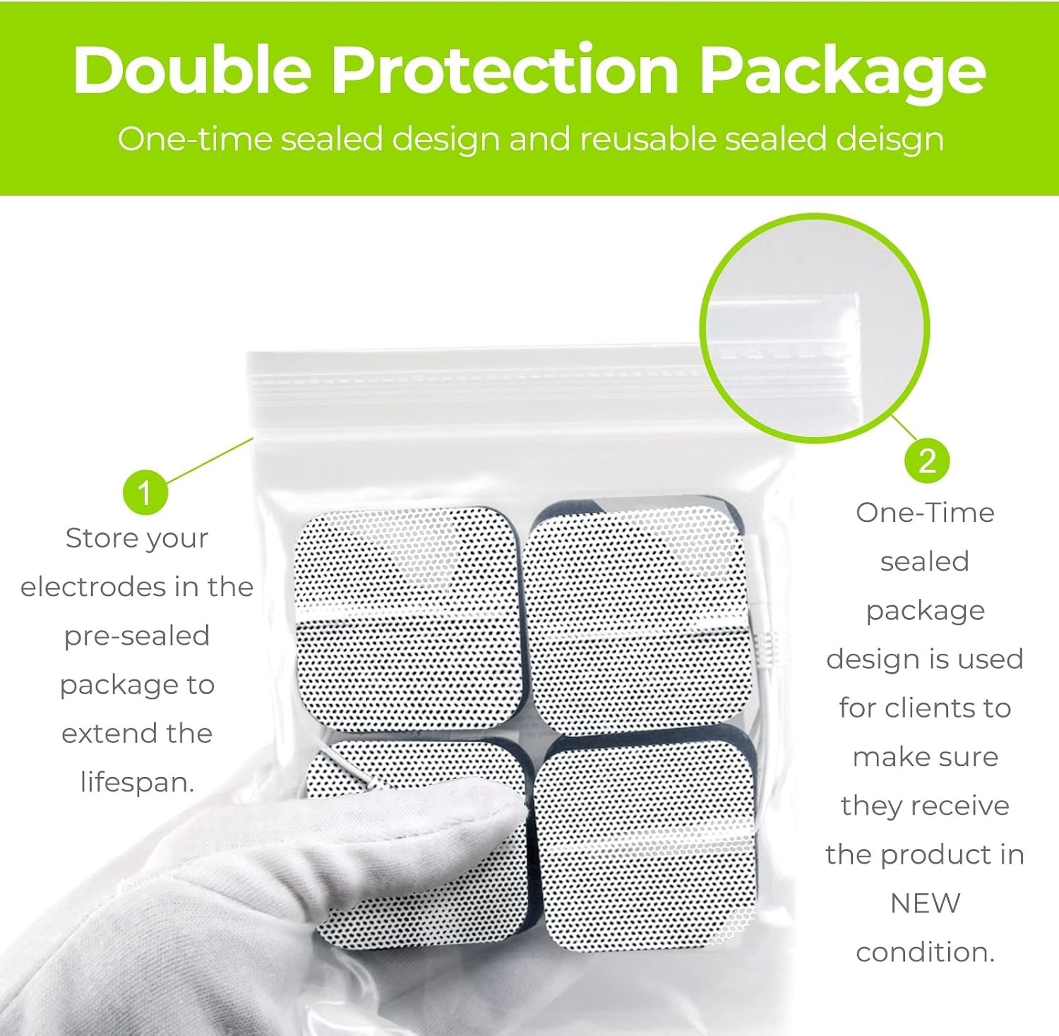 TENS Unit Replacement Pads Combination Set, 20 Packs Multiple Sizes Electrode…